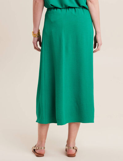 Jupe longue évasée vert émeraude femme