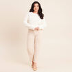 Pantalon magique Le L&eacute;ger coupe droite sable femme
