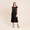 Robe midi &eacute;vas&eacute;e noir femme