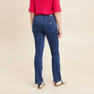 jean bootcut taille basculée brodé denim stone femme