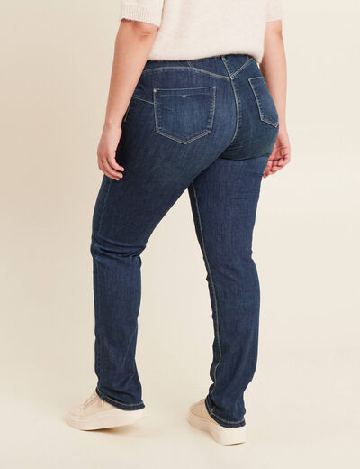 Jean ajusté taille standard long denim brut femme