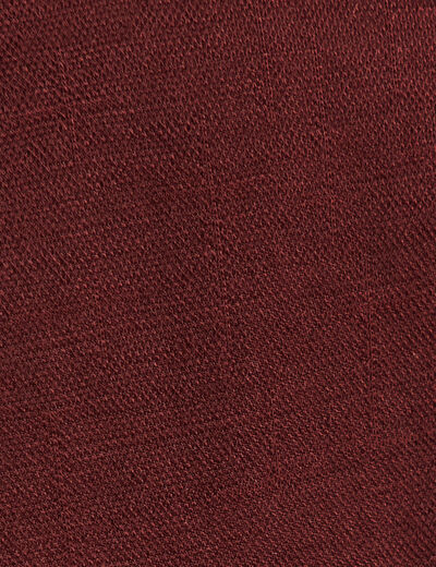 T-shirt manches courtes bordeaux femme