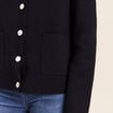 Gilet r&eacute;versible en maille noir femme