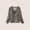 Blouse manches longues vert femme