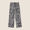 Pantalon ample taille haute noir femme