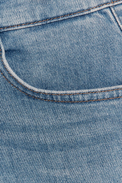 Jean droit taille haute 7/8ème denim double stone femme
