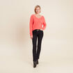 Pull manches longues rose vif femme