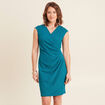 Robe courte ajustée vert femme