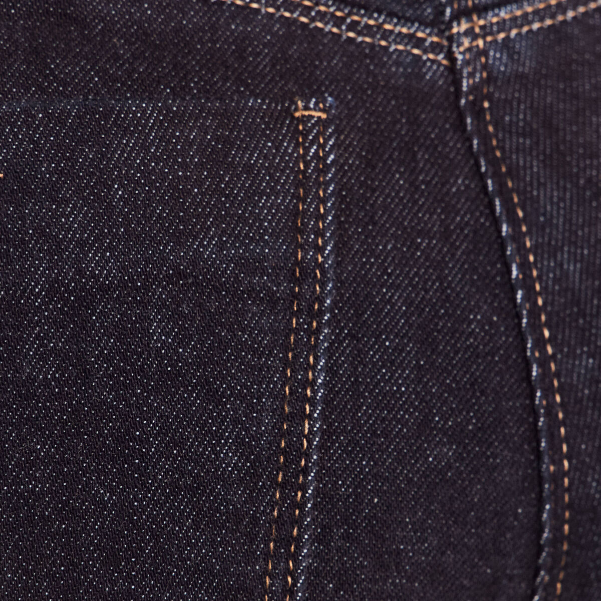 Jean droit taille haute 7/8&egrave;me denim brut femme