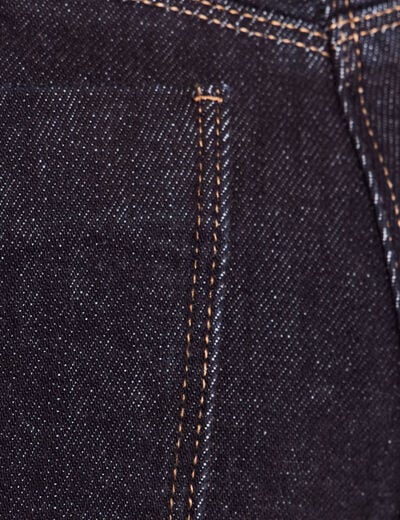 Jean droit taille haute 7/8&egrave;me denim brut femme