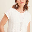Gilet sans manches blanc femme