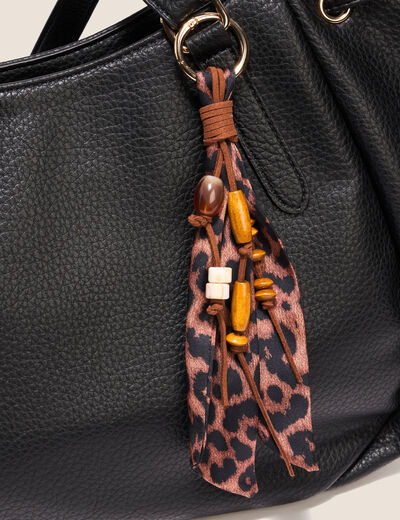 Sac port&eacute; &eacute;paule doubl&eacute; noir femme