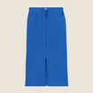Jupe longue fourreau bleu electrique femme