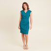 Robe courte ajustée vert femme