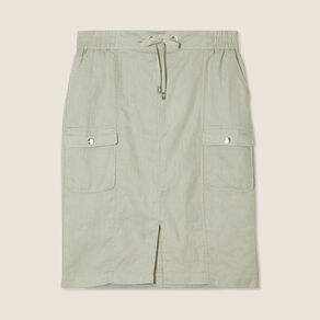 Jupe crayon taille élastiquée vert clair femme