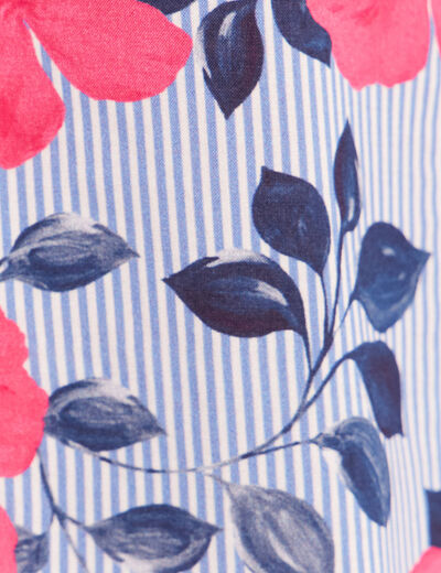 Chemise ajust&eacute;e manches longues bleu fonc&eacute; femme
