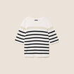 Pull col rond noir femme