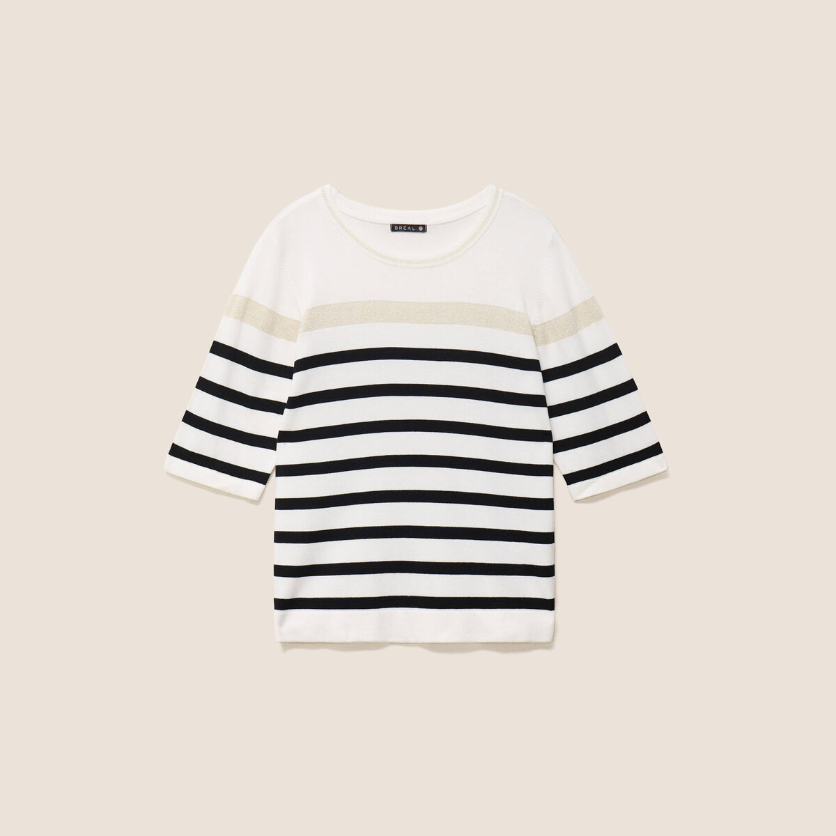 Pull col rond noir femme