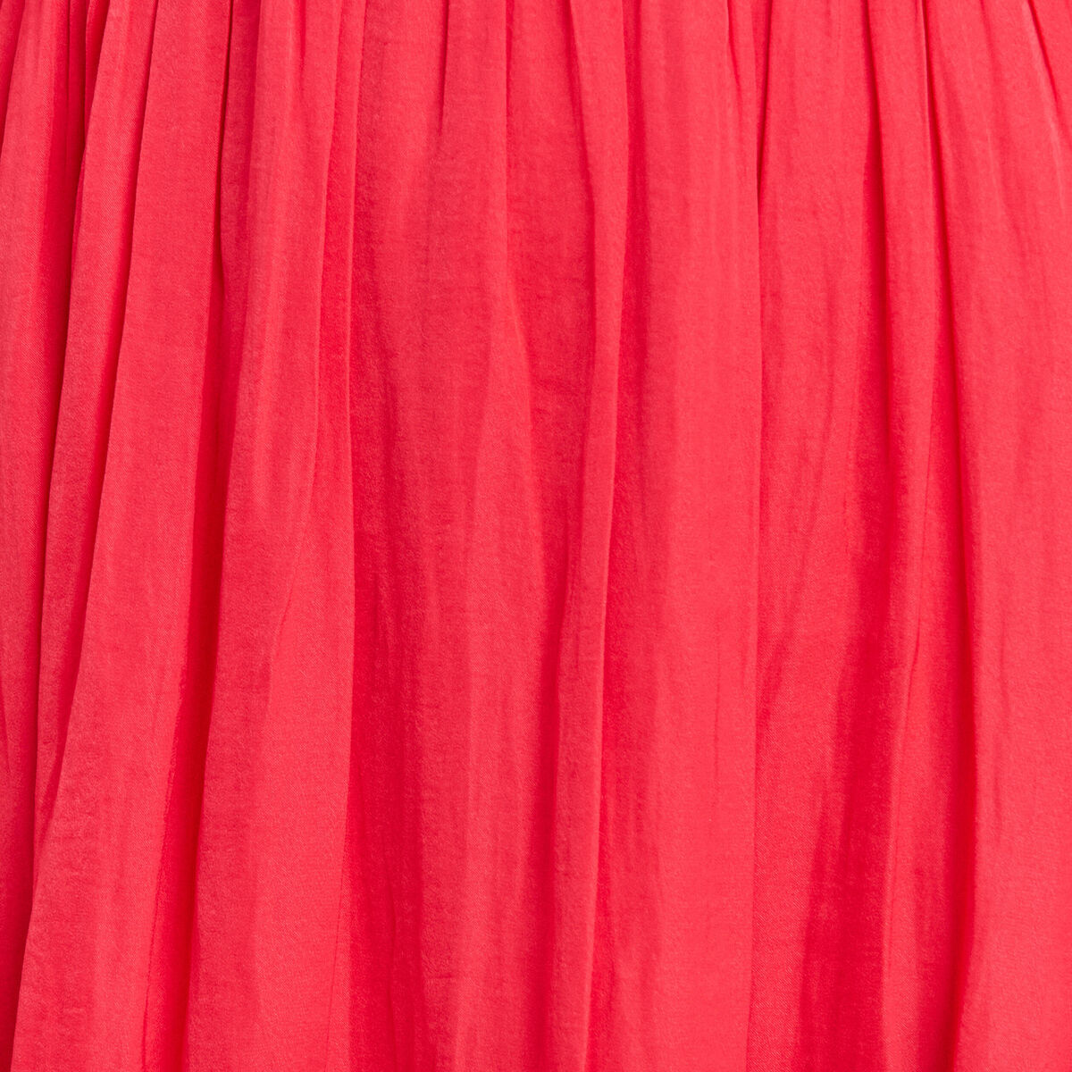 Robe empire smockée satin rose cerise femme