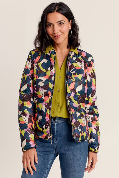 Doudoune droite réversible noir femme