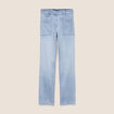 Jean coupe mom taille haute denim double stone femme