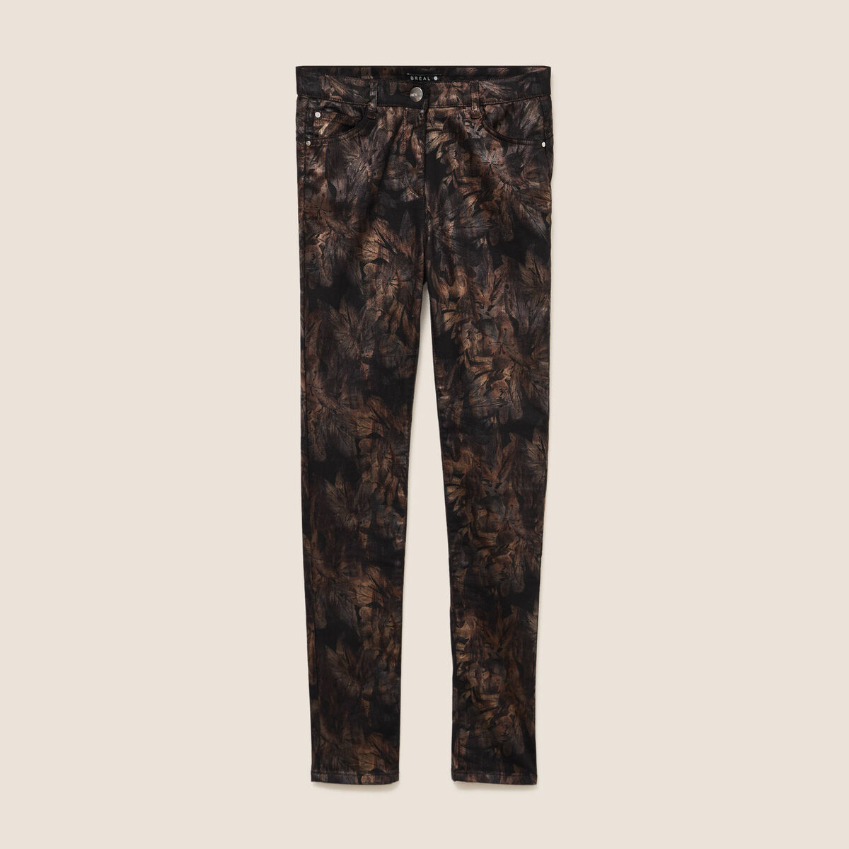 Pantalon ajust&eacute; noir femme