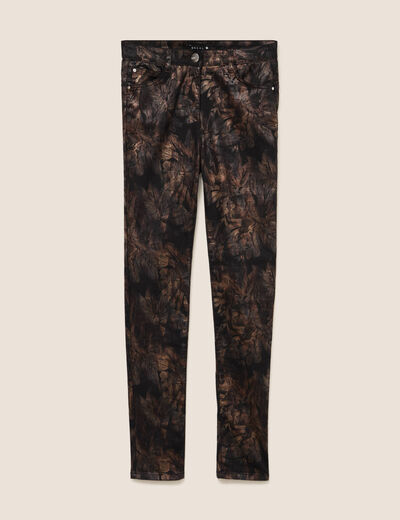 Pantalon ajust&eacute; noir femme