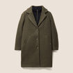 Manteau 3 en 1 col montant doubl&eacute; vert kaki femme