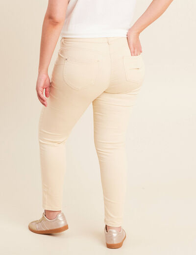 Pantalon léger taille standard 7/8ème ivoire femme