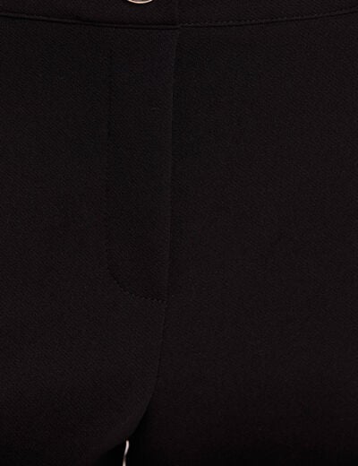 Pantalon large pinces noir femme