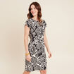 Robe courte ajustée noir femme