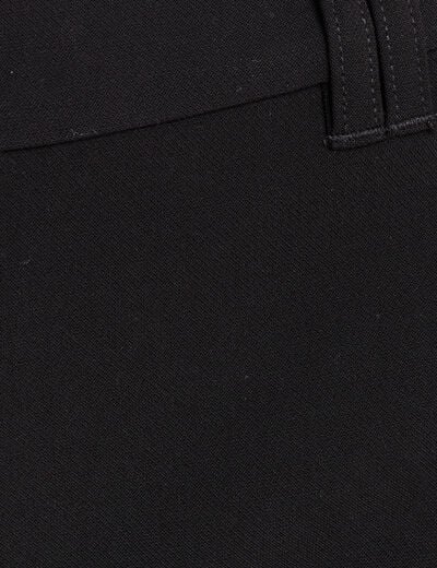 Pantalon taille haute fluide noir femme