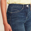 Jeans ajusté taille standard 7/8ème denim brut femme