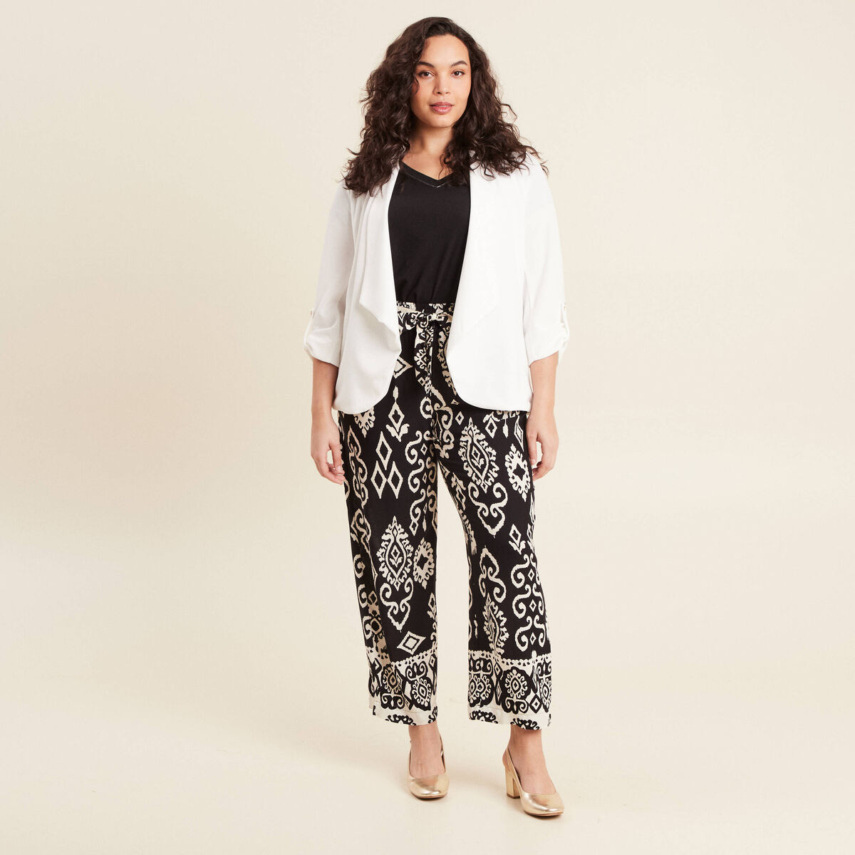 Pantalon flou noir femme