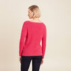 Pull manches longues rose framboise femme