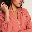 Blouse manches longues vieux rose femme