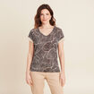 T-shirt manches courtes noir femme