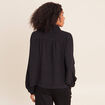Chemise fluide manches longues dentelle noir femme