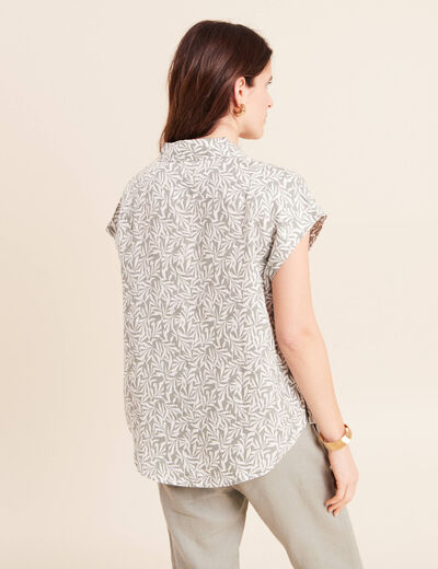 Chemise sans manches vert kaki femme