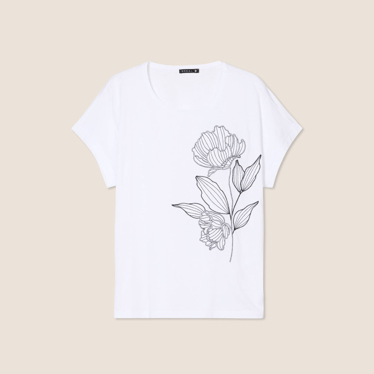 T-shirt manches courtes blanc femme