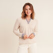 T-shirt manches longues creme femme