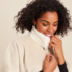 Poncho cape coupe ample ivoire femme