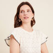 T-shirt manches courtes ecru femme