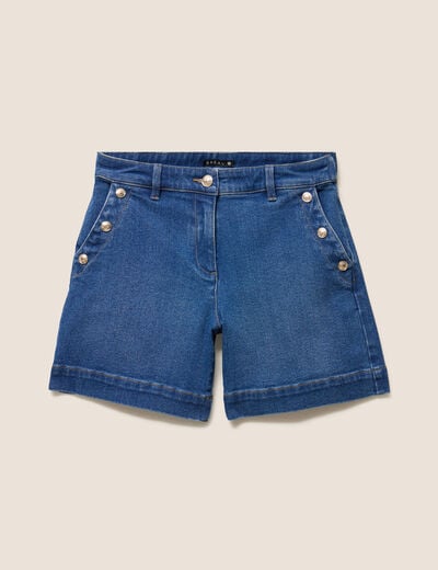 Short en jean denim stone femme
