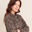 Veste droite doubl&eacute;e beige femme