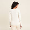 Pull manches longues ecru femme