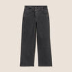 Jean large 7/8&egrave;me denim gris femme