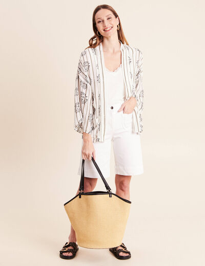 Kimono avec poches vert clair femme