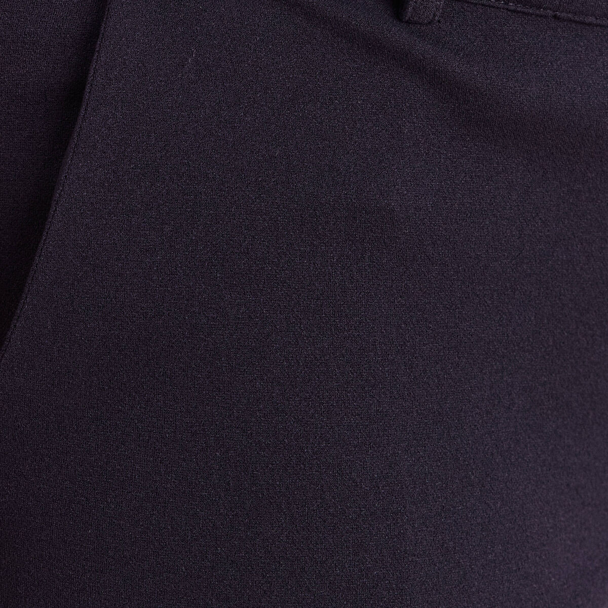Pantalon taille haute bleu fonc&eacute; femme