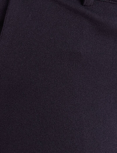 Pantalon taille haute bleu fonc&eacute; femme